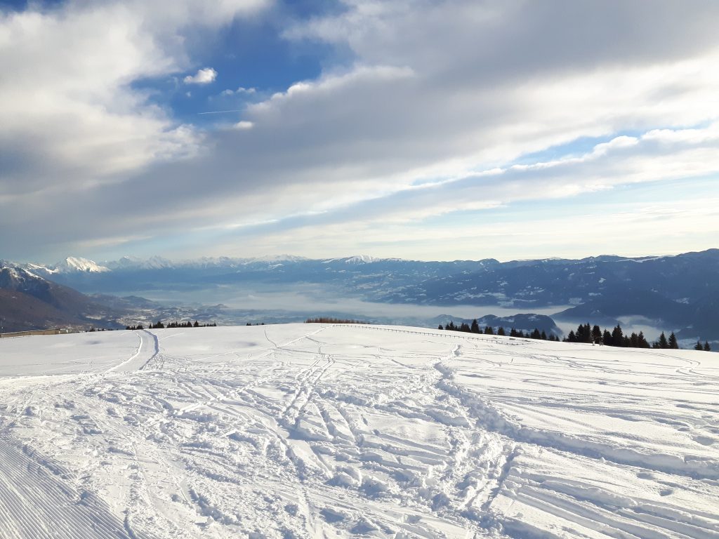 vista sulle montagne del Feltrino dal Campon